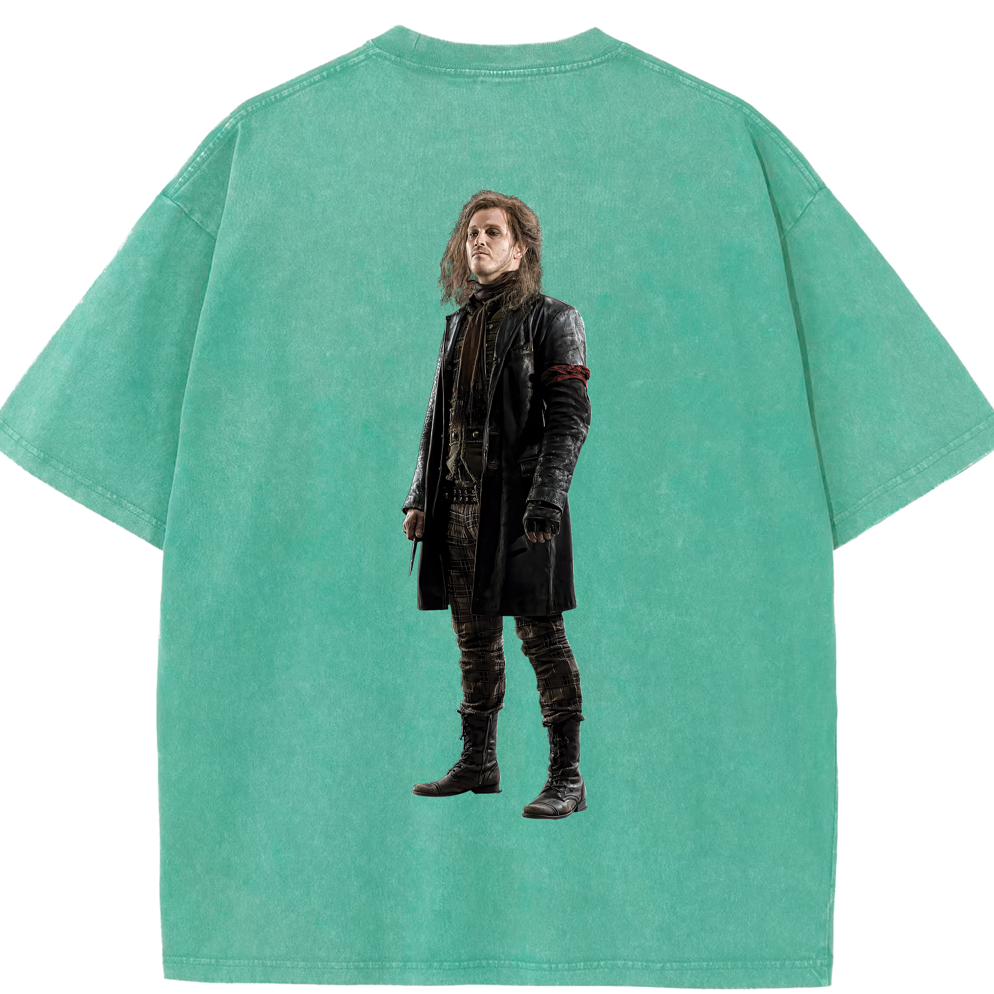 （画像用） Harry Potter ハリー・ポッターシリーズ 綿100% ヴィンテージ風 半袖Tシャツ（背面プリント）